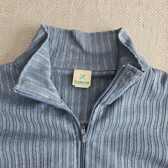 Haband Full Zip Men's Jacket Size Large Gray Y2K Style 129 Made in Switzerland - Picture 9 of 15